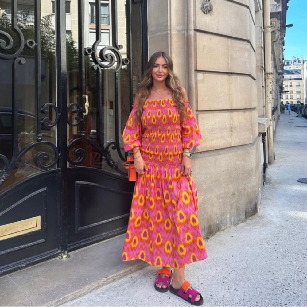 ZARA * BOHO PRINTED MIDI DRESS - Picture 10 of 16